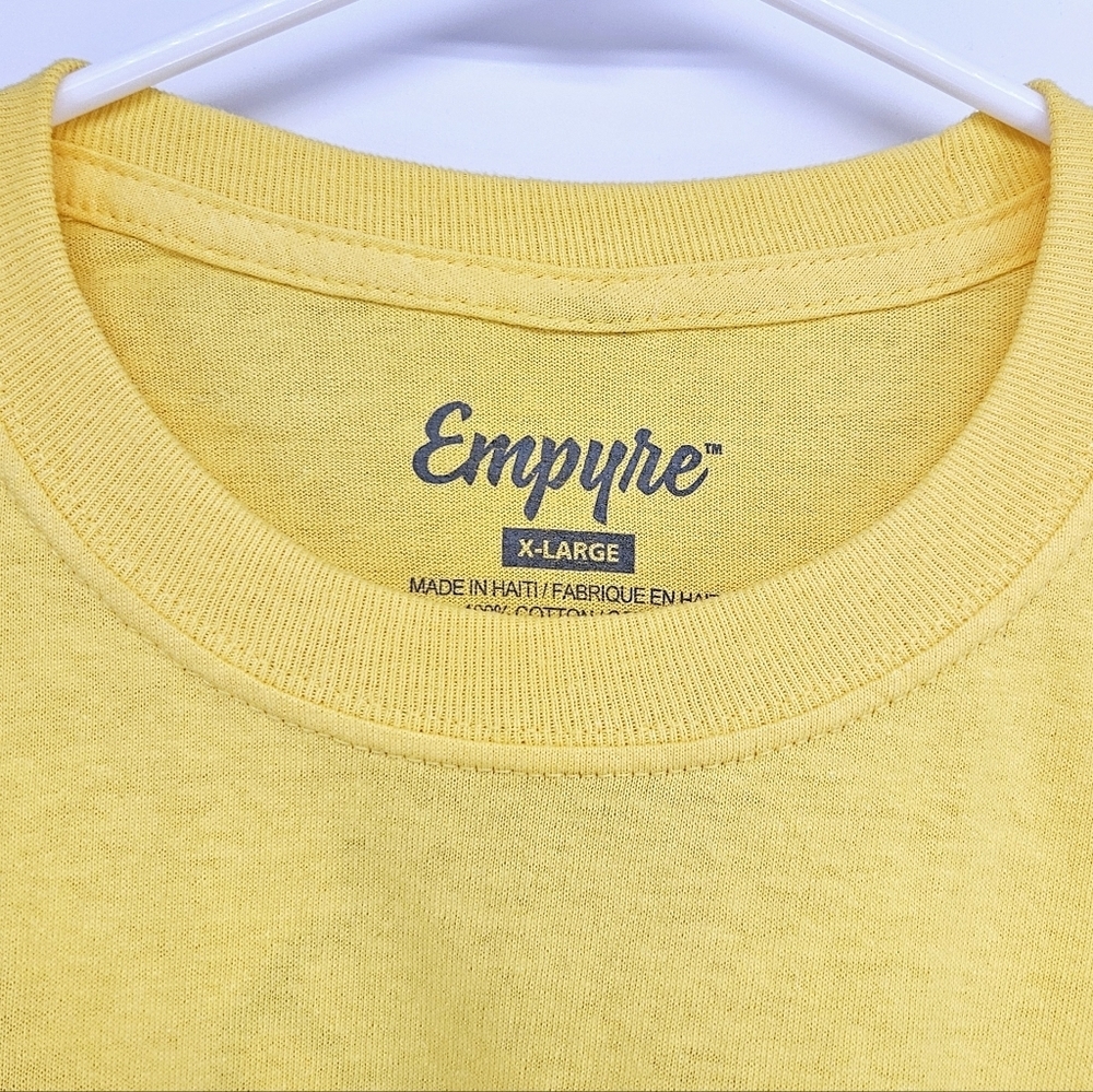 Empyre Yellow Floral Face Graphic Tee XL Men's Unisex Skate Streetwear NWOT - Picture 3 of 6